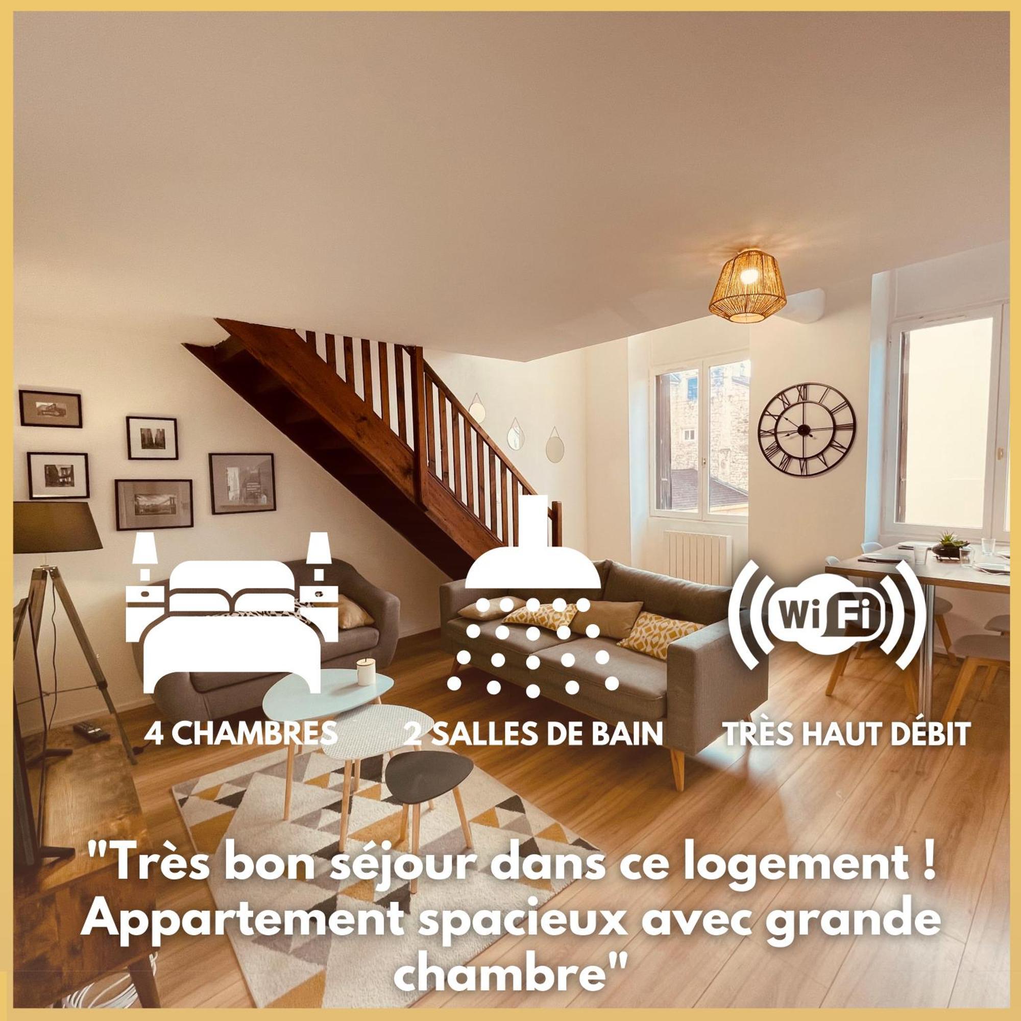 Bel Appart' 4 Chambres Duplex Durafour 생테티엔 외부 사진